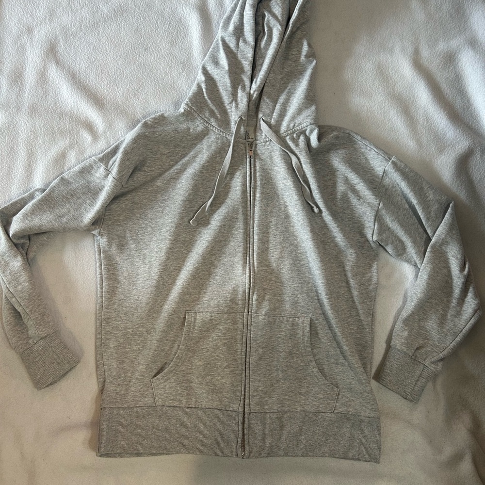 Gray Zip-Up Hoodie